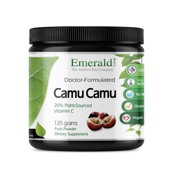 Emerald Labs Camu Camu - Daily Supplement with Vitamin C, Bioflavinoids, Amino Acids and B Vitamins - Gluten Free, Vegan, Non-GMO - 120 Grams