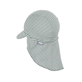 Sterntaler Unisex Children's Unisex Bathing Cap with Neck Protection, Children's Peaked Cap, Neck Protection, Shark, UV Protection 50+, Dark Green, 43, dark green