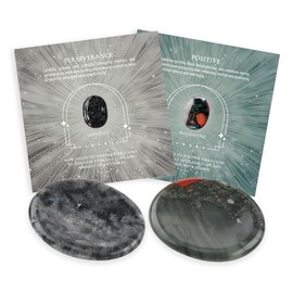 Larvikite and Bloodstone Inspirational Stones Natural Healing Crystal - Worry Stone for Anxiety and Stress Relief - Palm Stones for Meditation and Soothing Emotions, 1lb, Crystal, larvikite and