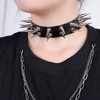 Manfnee Leather Studded Spike Bracelet Choker Punk Gothic Metal Rivet