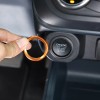 Unbranded Orange Aluminum Push Start Stop Button Trim Ring For