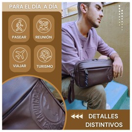 Coronel Tapioca Men's Wrist Bag, brown
