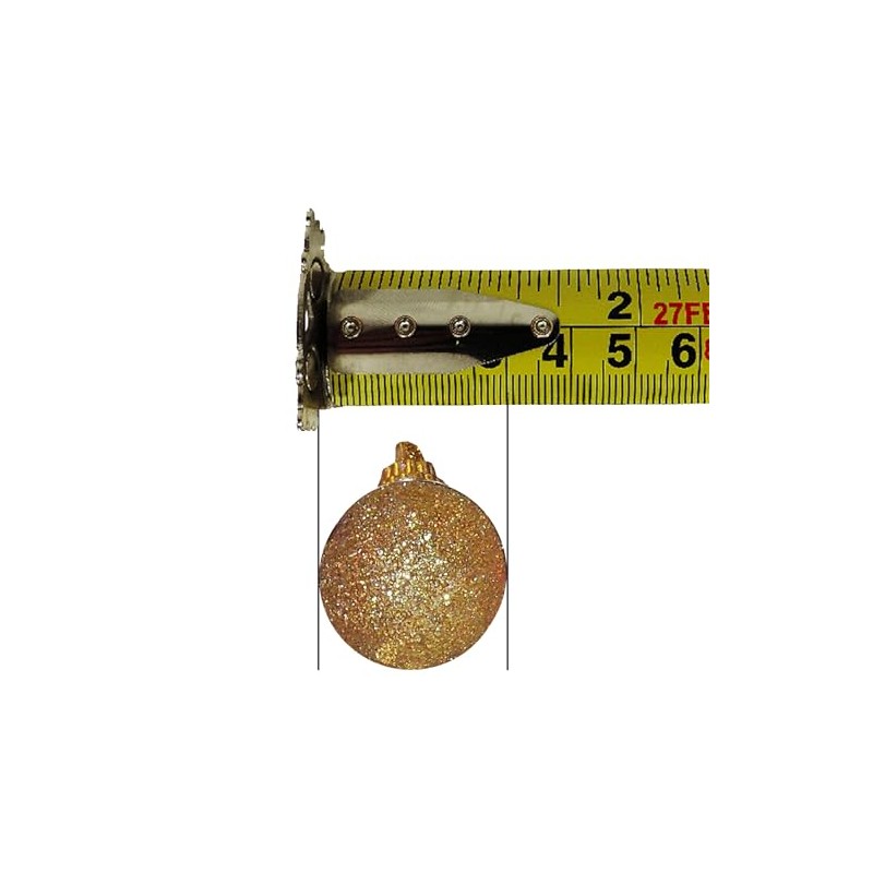 20 Pack 30mm Sequin and Glitter Christmas Tree Baubles -