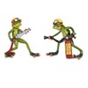 Set of 2 Decorative Figures – FROG Frogs FIRE BRIGADE
