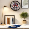 NUOVO Wall Clock Black Frame with Glass Cover Silent Ticking