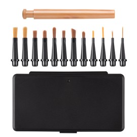 NMKL38 12 Pcs Replacement Nail Drawing Pen, Nail Art Painting Pen Brush Acrylic Round Flat Painting Drawing Liner Nail Tools