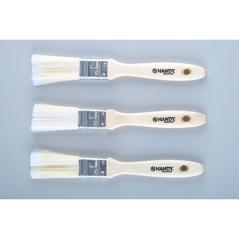 Handy Hardware Wooden Handle Paint Brush, 25 mm Size (Pack