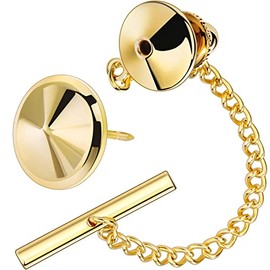 AMITER Shiny Tie Tack Clip for Men Square Tie Pins - Necktie Pin Best Gifts for Wedding Business Formal