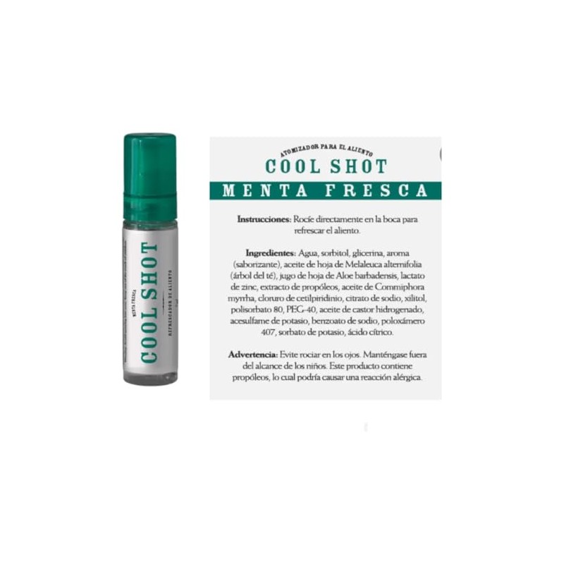 Refrescador del aliento Cool Shot: Menta