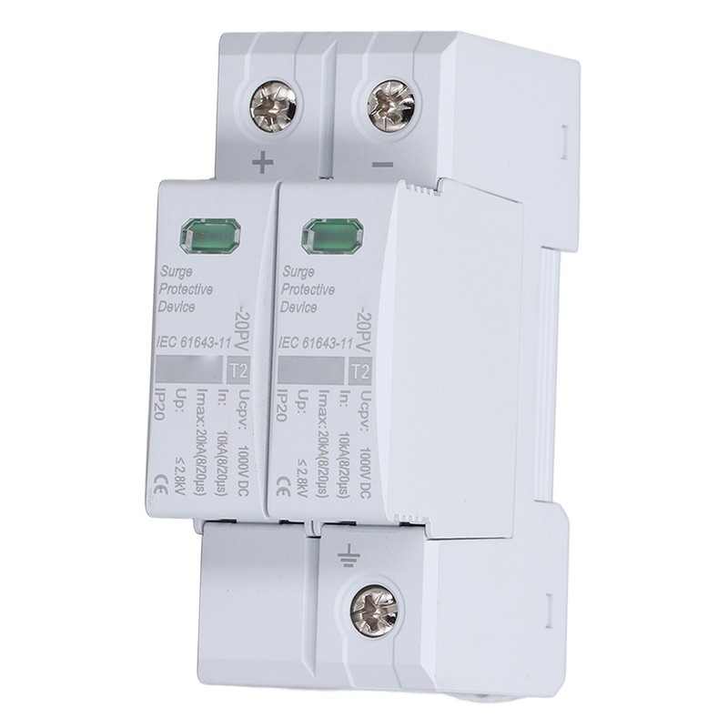 DC Solar PV Surge Protector 2P 10 To 20KA 35mm