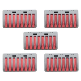 DGBRSM 5pcs 8-Port Tie Rod Nut Wire Connector, Compact Terminal Cable Connection Construction Universal Quick Wire Connector