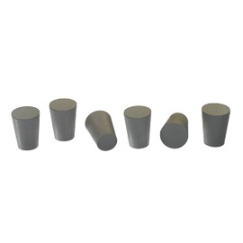 Dugo - Conical rubber stoppers, plugs made of natural rubber - solid rubber - 6 pieces (diameter 15 mm x diameter 11 mm x length 20 mm)