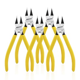 BOOSDEN 5 PACK 6'' Wire Cutters, Wire Clippers, Flush Cut Pliers, Craft Wire Cutter, Cutting Plier, Spring Loaded Wire Cutters, Mini Wire Cutter Tool for Jewelry, Electrical, Crafting, DIY