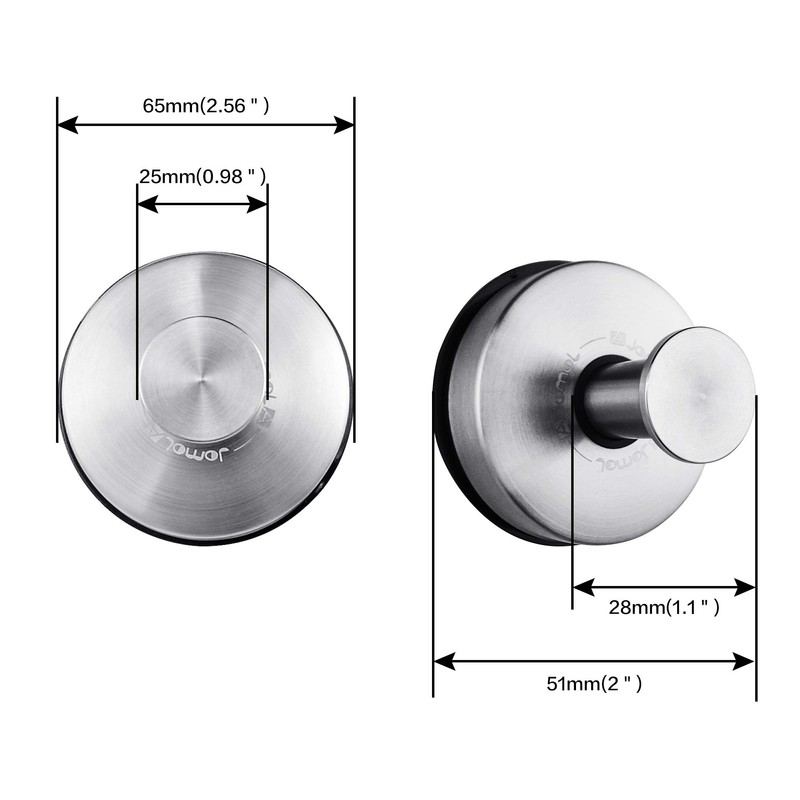 JOMOLA Suction Cup Hooks Suction Shower Hook Bathroom Towel Hanger