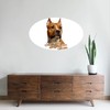 CafePress Pit Bull 35"x21" Oval Wall Decal, Vinyl Wall Peel,