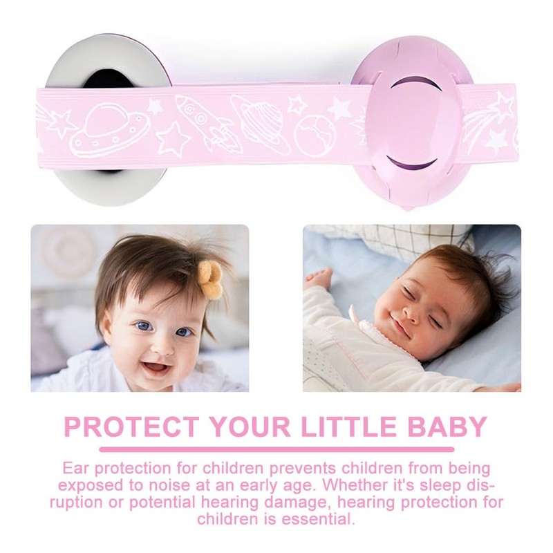 KBIBCK Baby Ear Defenders, 2 in 1 Baby Ear Muffs