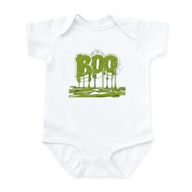 CafePress Boo Typography Cute Infant Bodysuit Baby Romper Cloud White