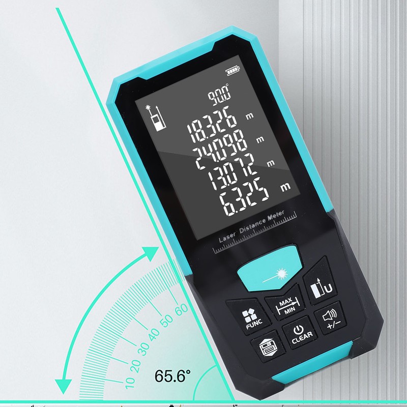 Laser Measure 0.05‑100m 2.4 Inch LCD Backlit Screen IP54 Waterproof