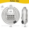 HOX Combination Lock, 4 Digit Disc Padlock with 3/8 Inch
