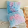 HAIHUA Faux Fur Tie Dye Fluffy Pillow case, Soft Tie