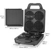 SugarWhisk 2 in 1 Mini Waffle Maker with Removable Plates,