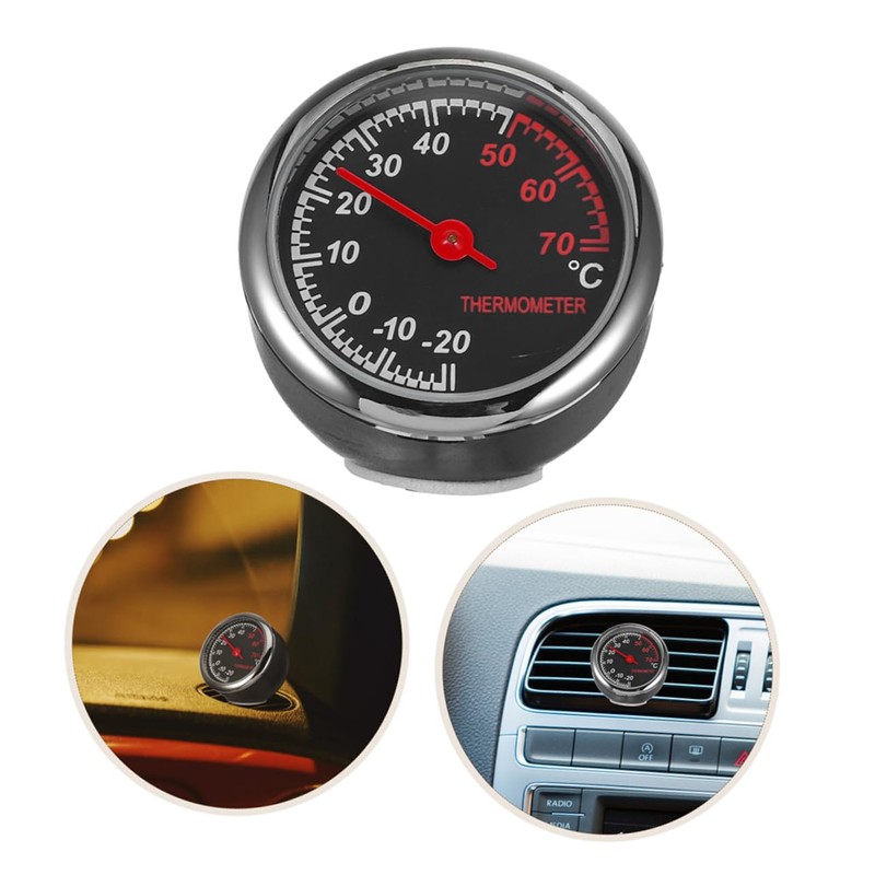 CHILDWEET 2pcs Car Thermometer Durable Vehicle Monitor with Easy to