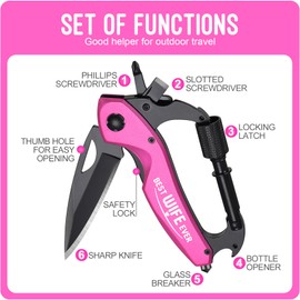 Gifts for Wife, Multitool BEST WIFE EVER, Valentines Day Anniversary Birthday Gifts for Her Wife, Birthday Gift Ideas for Valentines Mothers Day from Husband, Christmas Stocking Stuffers