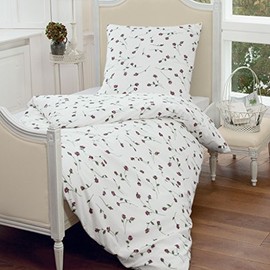 Janine TANGO 2174 2-Piece Maco Soft Seersucker Duvet 01 Red - 135 x 200 + 80 x 80 cm