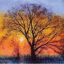 Museums & Galleries Classics Artistic Blank Male/Female Greeting Card - The Big Tree at Sunset by Marc Todd
