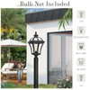 Emliviar 22 Inch Outdoor Post Light, Farmhouse Vintage Outside Pole