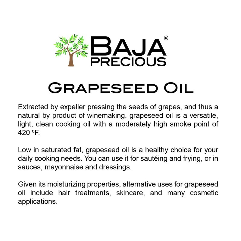 Baja Precious - Grapeseed Oil, 1 Gallon