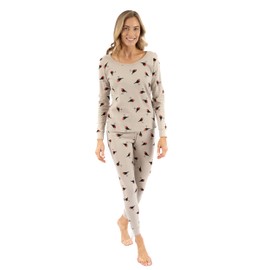 Leveret Women 2 Piece Pajama Bird Large