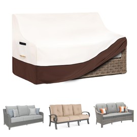 Outdoor Couch Covers,Heavy-Duty Waterproof Outdoor Sofa Cover,All-Weather Patio Furniture Cover for Loveseats & Benches (Beige,Fits 76" W x 32.5" D x 33" H)
