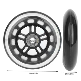 Casters Wheel, 4in Replacement Luggage Suitcase/Scooter Inline Skate Roller Wheels Heavy Duty Shopping Cart Wheels for Luggage Cart Skates Furniture Workbench Trolley(ABEC-7 608ZZ)