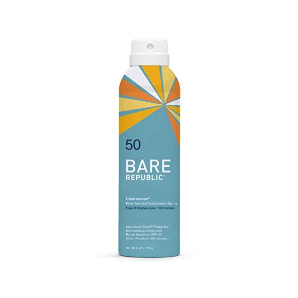 Bare Republic Clearscreen Sunscreen & Sunblock Spray with Vitamin E,