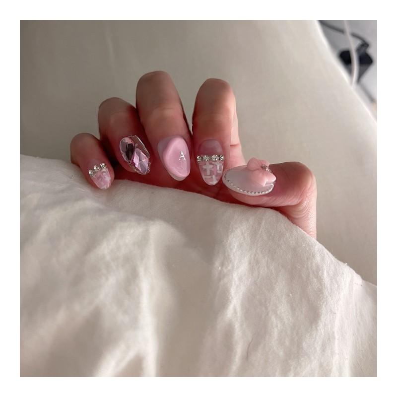 Shining Tweed Sealing Handmade Nail Tip - Short Nose Pin