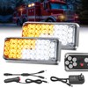 Nilight 2PCS 42LED Amber White Wireless Magnetic Strobe Lights Portable