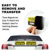 Lusinus Student Driver Magnet for Car - 3-Pack Reflective Magnetic