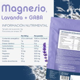 Citrato Y Glicinato de Magnesio 150g Sabor Mora Azul  Pack 2 Nartex  Con GABA Y Lavanda Para Relajacin, Sueo Reparador Y Sistema Nervioso             