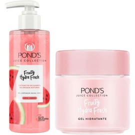 Pond's Cuidado Facial Fruity Hydra Fresh Sandía, Gel Hidratante, 110 g + Cuidado Facial Fruity Hydra Fresh Sandía Limpiador Facial 200 ml