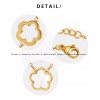 Deluxe Pack Joyería Collar Aretes Pulsera Acero Inoxidable Dorado