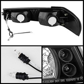 AKKON - For Chevy Colorado | GMC Canyon Pair of Black Bezel Bumper Turn Signal Light Lamp Set