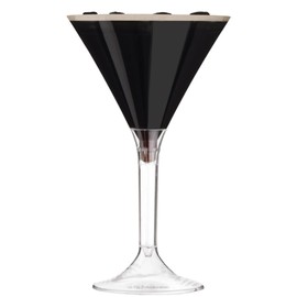 AIOS Plastic Martini Glass 2pc. Capacity 185ml. Pack of 20