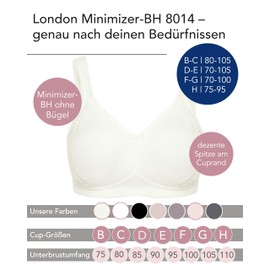 SUSA Women's Damen BH Ohne Bügel 8014 Minimizer Bra, Off-White (Champagner 002), 40C