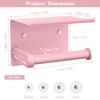 Tindbea Toilet Paper Holder with Phone Shelf, Adhesive or Screw