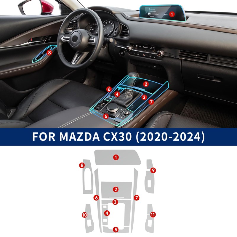 FDAIUN for 2020-2024 Mazda CX30 PPF Precut 8.5Mil Car Paint