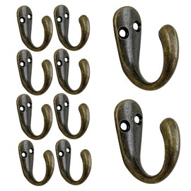 Gutapo 20pcs Single Prong Robe Hook,Hooks for Hanging,Flat Coat Hooks Wall Mounted for Hanging Towel Hooks with 44 Screws for Coats,Bag, Scarf, Key, Towel, Hat,Cup