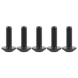 Ruifu Titanium Alloy Torx Bolts M6x12 15 0.8 inch (20 mm) Bicycle Motorcycle Wheel License Plate Mounting Bolts Set of 5 (Black, M6x20mm)