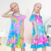 Fiodrimy 2Pcs Girls Nightgowns 4-8 Years Unicorn Sleepwear Night Sleep