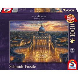 Schmidt Spiele 59628 Thomas Kinkade, Vatikan, 1000 Teile Puzzle, Bunt